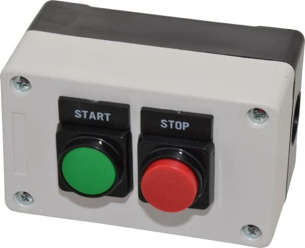 ACI PBS212 Push-Button Control Station: 1NO/1NC, Start & Stop 