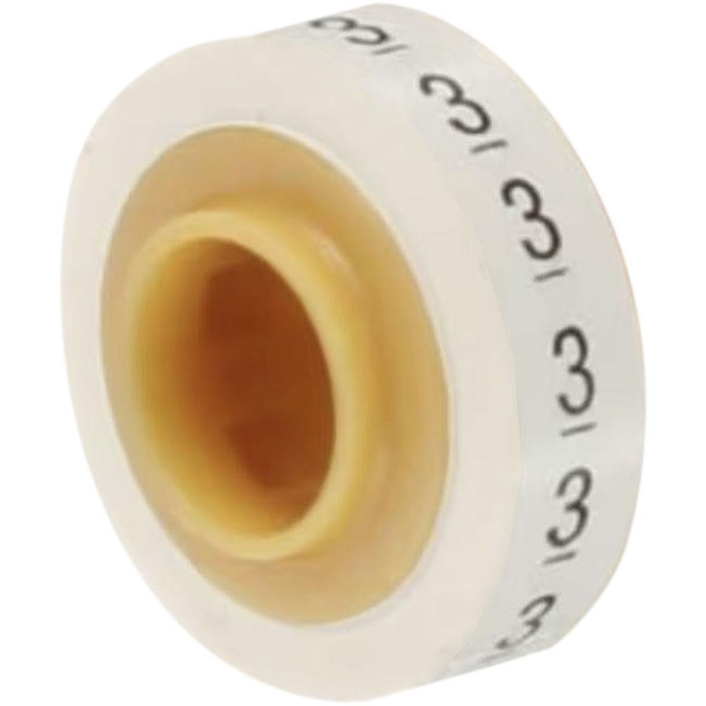 8' Long x 0.215" Wide, Polyester Film, Preprinted Tape Refills - White Background, Self Adhesive, Character 3