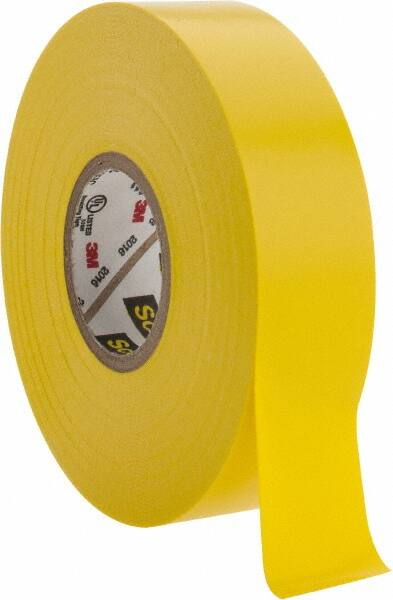 Electrical Tape: 3/4" Wide, 66' Long, 7 mil Thick, Yellow