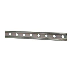 10' Long x 1-5/8" Wide x 13/16" High, 14 Gauge, Strip Steel, Punched Framing Channel & Strut