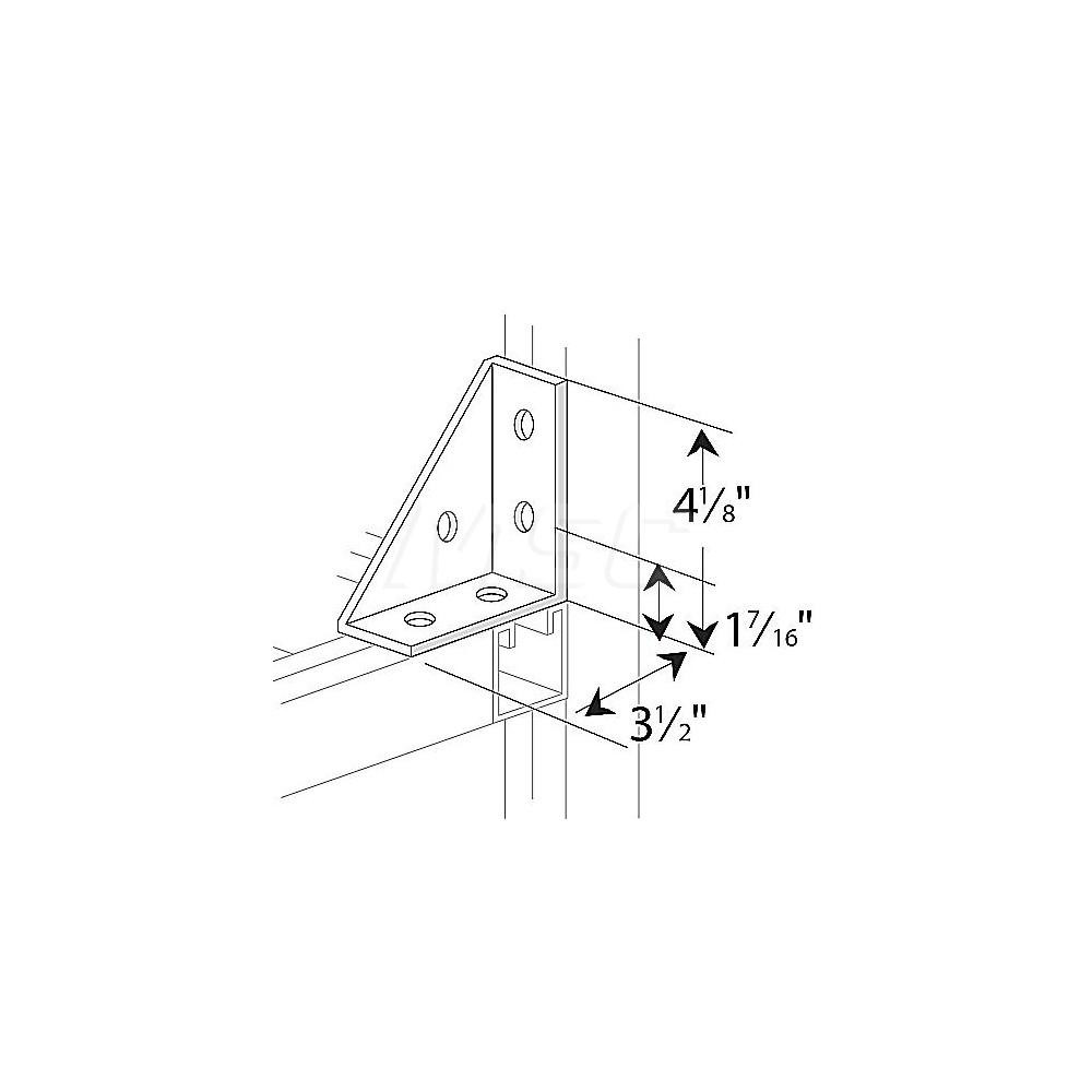 Thomas & Betts Zinc Dichromate Steel 90° Strut Fitting 54055371