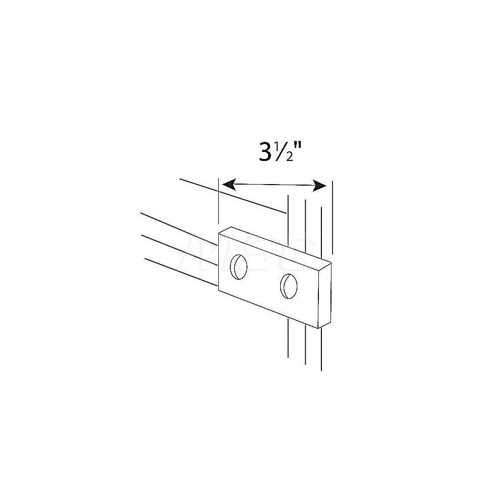Thomas & Betts Zinc Dichromate Steel Flat Plate Strut Fitting