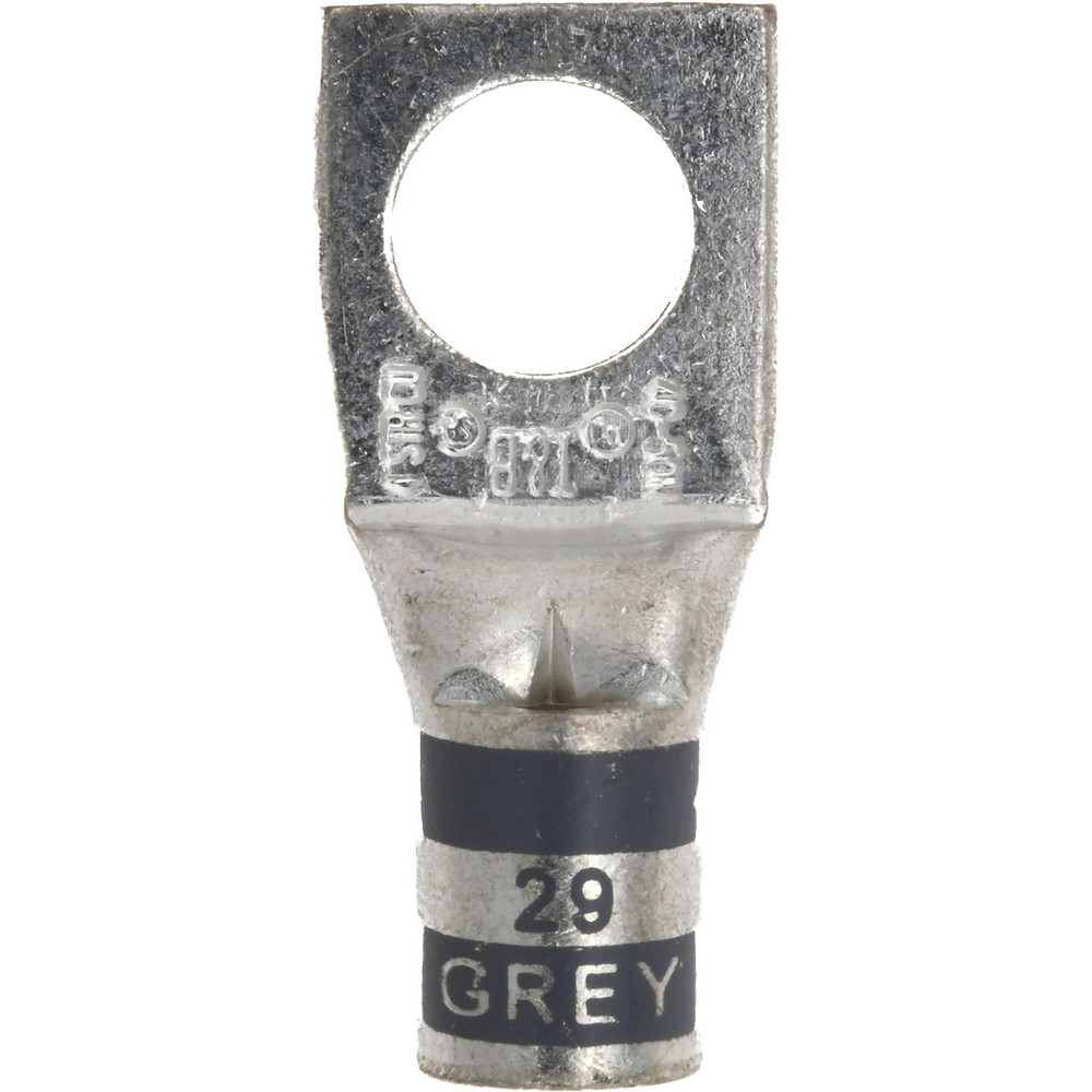 Square Ring Terminal: Non-Insulated, 4 AWG, Compression Connection