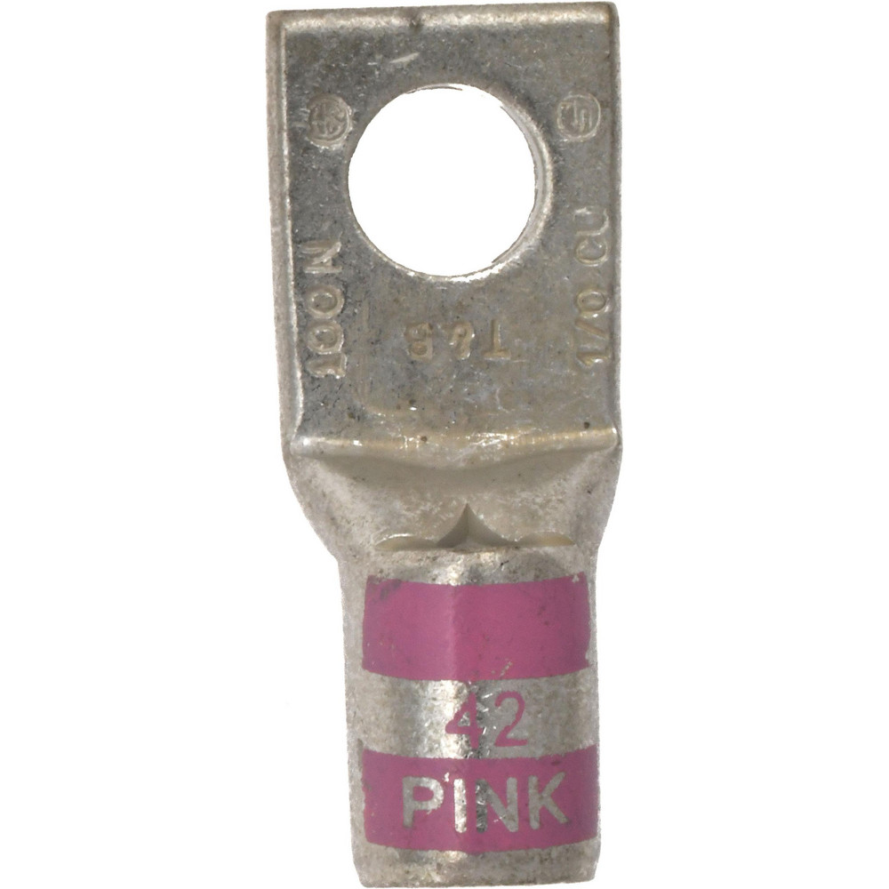 Square Ring Terminal: Non-Insulated, 1/0 AWG, Compression Connection