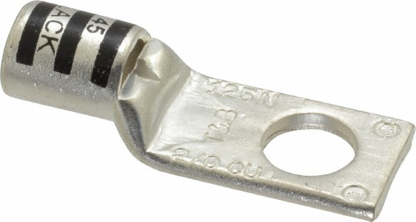 Square Ring Terminal: Non-Insulated, 2/0 AWG, Compression Connection