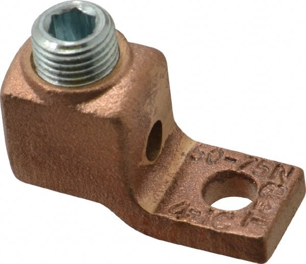 Thomas & Betts 31007-CK Square Ring Terminal: Non-Insulated, 4 to 1 AWG, Lug Connection 
