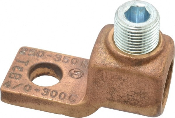 Thomas & Betts 31013 Square Ring Terminal: Non-Insulated, 4/0 AWG, Compression Connection 