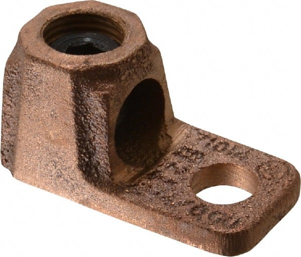 Thomas & Betts 71014 D Shaped Ring Terminal: Non-Insulated, 2 to 4/0 AWG, Crimp Connection 