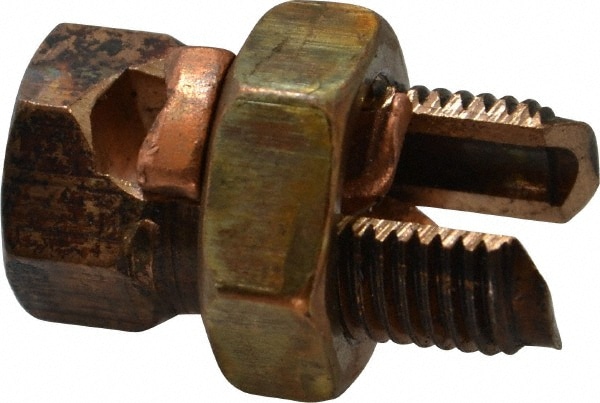 6 to 2 AWG, Copper Wire Compatible, Copper Alloy, Hex Split Bolt Connector