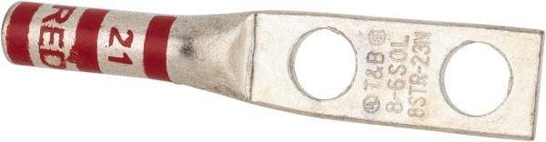Rectangle Ring Terminal: Non-Insulated, 8 AWG, Compression Connection
