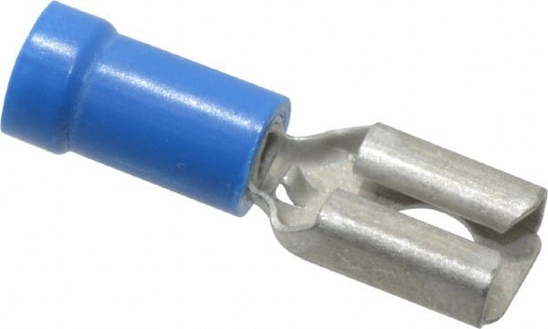 Thomas & Betts 14RB-250F Wire Disconnect: Female, Blue, Vinyl, 16-14 AWG, 1/4" Tab Width 