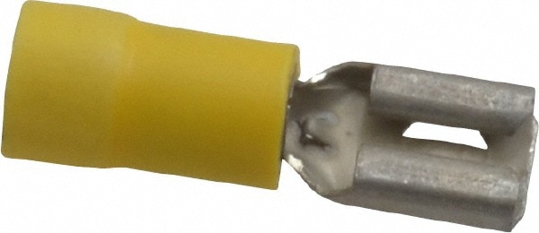 Thomas & Betts 10RC-250F Wire Disconnect: Female, Yellow, Vinyl, 12-10 AWG, 1/4" Tab Width Image