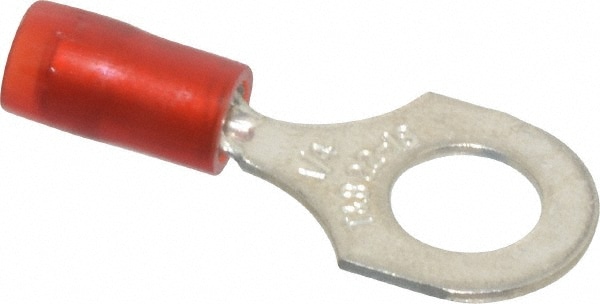 Thomas & Betts RA18-14 D Shaped Ring Terminal: Partially Insulated, 22 to 16 AWG, Crimp Connection Image