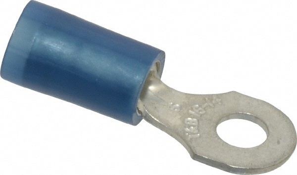 Thomas & Betts RB14-6 D Shaped Ring Terminal: Partially Insulated, 18 to 14 AWG, Crimp Connection Image