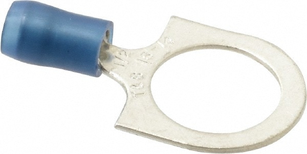 Thomas & Betts RB14-12 D Shaped Ring Terminal: Partially Insulated, 18 to 14 AWG, Crimp Connection Image