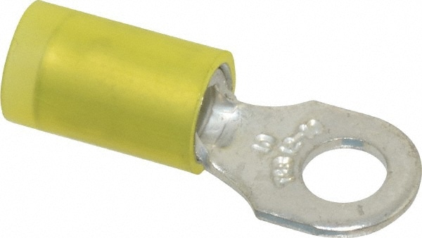 Thomas & Betts RC10-10 D Shaped Ring Terminal: Partially Insulated, 12 to 10 AWG, Crimp Connection Image