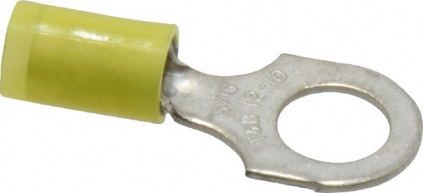 Thomas & Betts RC10-516 D Shaped Ring Terminal: Partially Insulated, 12 to 10 AWG, Crimp Connection Image