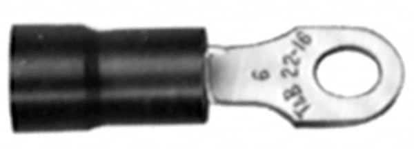 Thomas & Betts 18RA-38 D Shaped Ring Terminal: Partially Insulated, 22 to 16 AWG, Crimp Connection 