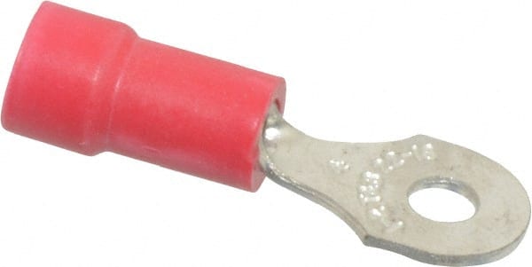 Thomas & Betts 18RA-4 D Shaped Ring Terminal: Partially Insulated, 22 to 16 AWG, Crimp Connection 