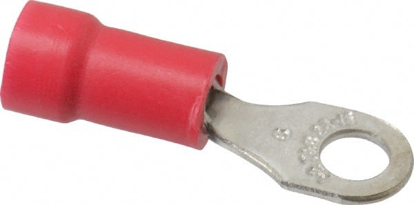 Thomas & Betts 18RA-6 D Shaped Ring Terminal: Partially Insulated, 22 to 16 AWG, Crimp Connection 