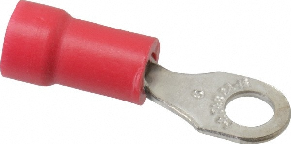 Thomas & Betts 18RA-6 D Shaped Ring Terminal: Partially Insulated, 22 to 16 AWG, Crimp Connection Image