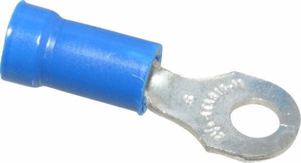 Thomas & Betts 14RB-6 D Shaped Ring Terminal: Partially Insulated, 18 to 14 AWG, Crimp Connection Image