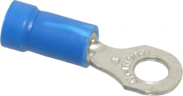 Thomas & Betts 14RB-8 D Shaped Ring Terminal: Partially Insulated, 18 to 14 AWG, Crimp Connection 
