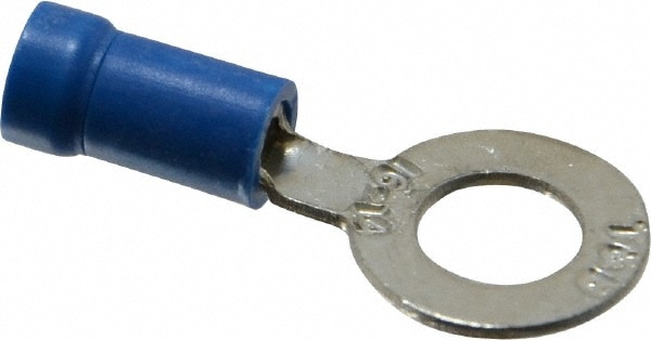 Thomas & Betts 14RB-14 D Shaped Ring Terminal: Partially Insulated, 18 to 14 AWG, Crimp Connection Image