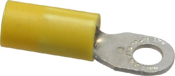 Thomas & Betts 10RC-8 D Shaped Ring Terminal: Partially Insulated, 12 to 10 AWG, Crimp Connection 