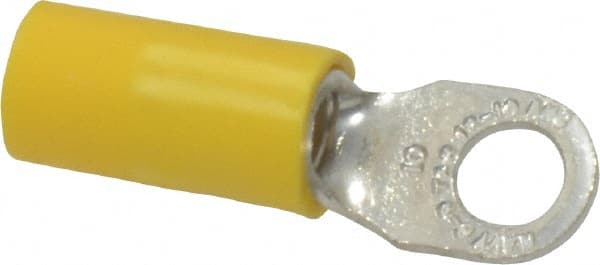 Thomas & Betts 10RC-10 D Shaped Ring Terminal: Partially Insulated, 12 to 10 AWG, Crimp Connection 