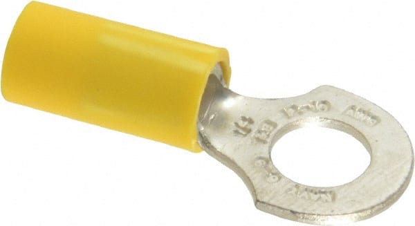 Thomas & Betts 10RC-14 D Shaped Ring Terminal: Partially Insulated, 12 to 10 AWG, Crimp Connection 