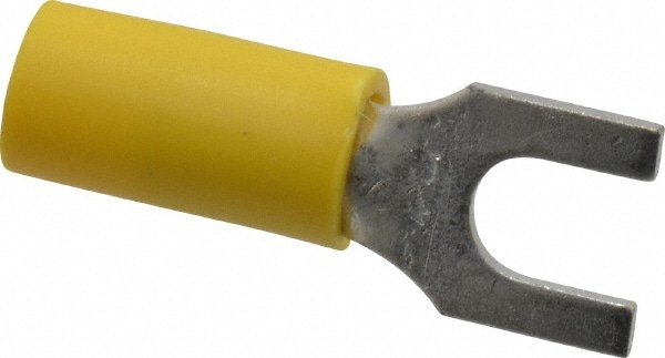 Thomas & Betts 10RC-10F Standard Fork Terminal: Yellow, Vinyl, Partially Insulated, #10 Stud, Crimp Image