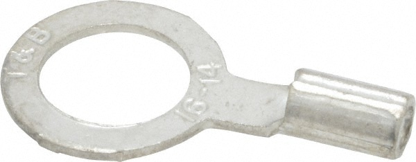 Thomas & Betts B14-516 D Shaped Ring Terminal: Non-Insulated, 18 to 14 AWG, Crimp Connection Image