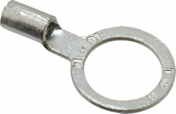 Thomas & Betts B14-38 D Shaped Ring Terminal: Non-Insulated, 18 to 14 AWG, Crimp Connection Image