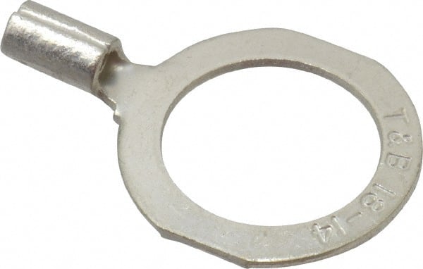Thomas & Betts B14-12 D Shaped Ring Terminal: Non-Insulated, 18 to 14 AWG, Crimp Connection 