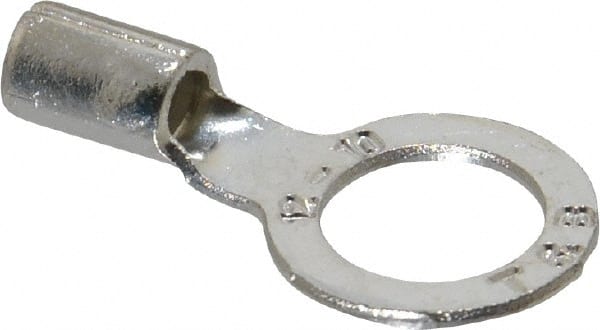 Thomas & Betts C10-38 D Shaped Ring Terminal: Non-Insulated, 12 to 10 AWG, Crimp Connection 