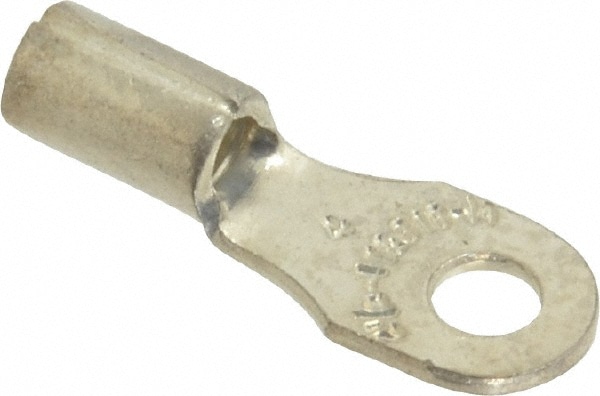 Thomas & Betts B14-4 D Shaped Ring Terminal: Non-Insulated, 18 to 14 AWG, Crimp Connection Image