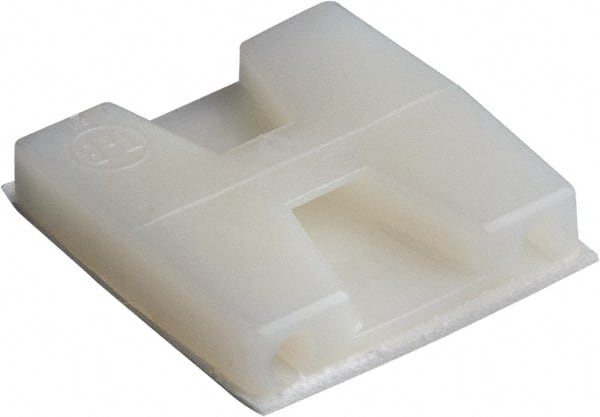 Cable Tie Mounting Bases; Base Type: Base ; Mounting Method: Adhesive Back ; Clip Type: One-Piece ; Color: Natural ; Material: Nylon ; Overall Length (mm): 23.88