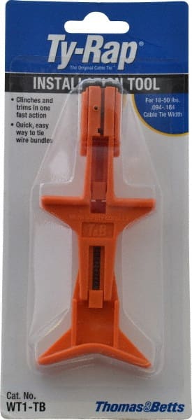 3/32 to 0.184 Inch Wide, 18 to 50 Lb. Tensile Strength, Plastic Cable Tie Installation Tool