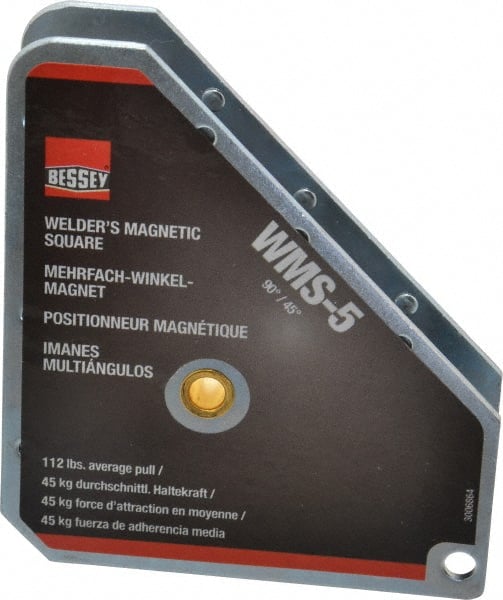 Bessey WMS-5 3-3/4" Wide x 3/4" Deep x 4-3/8" High Magnetic Welding & Fabrication Square 