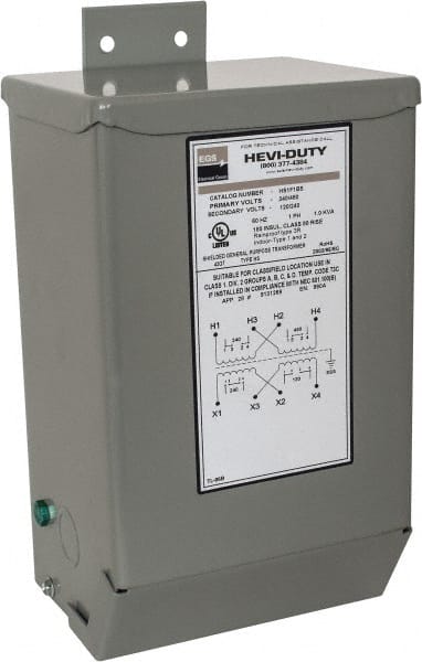 Hevi-duty 1.5 KVA Control Transformer 240 X 480 HV 120 LV Y1500 for sale online 