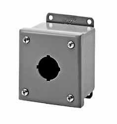 1 Hole, 1.2 Inch Hole Diameter, Steel Pushbutton Switch Enclosure