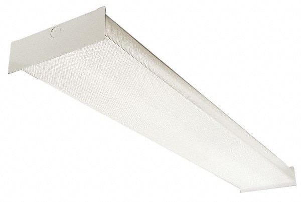 Lithonia Lighting 4 Lamp Ft Long, 4 Ft Wraparound Fluorescent Ceiling Fixture