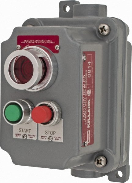 Hubbell Killark FXCS-5A15 SU117 Push-Button Control Station: Momentary, NO/NC, Start & Stop 