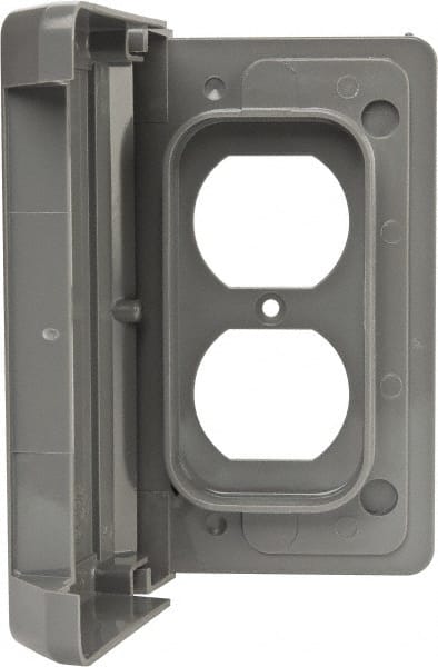 Thomas & Betts E98DHGN Duplex Receptacle Electrical Box Cover: Polycarbonate 