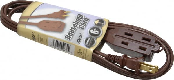 Southwire 94018907 6, 16/2 Gauge/Conductors, Brown Indoor Extension Cord 