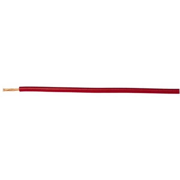 Machine Tool Wire: 12 AWG, Red, 500' Long, Polyvinylchloride, 0.155" OD