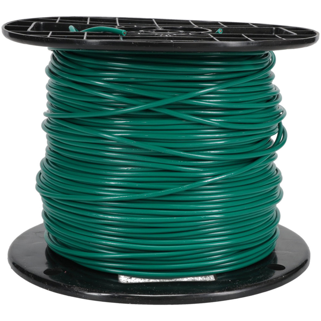 Southwire Machine Tool Wire: 18 AWG, Green, 500' Long, Polyvinylchloride, 0.108" OD - 221 ° F Max, 16 Strands | Part #411010505