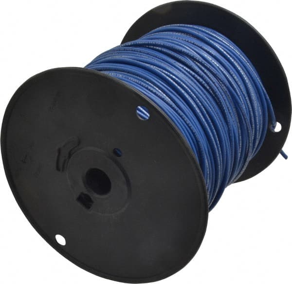 Southwire 411030506 Machine Tool Wire: 14 AWG, Blue, 500 Long, Polyvinylchloride, 0.136" OD 