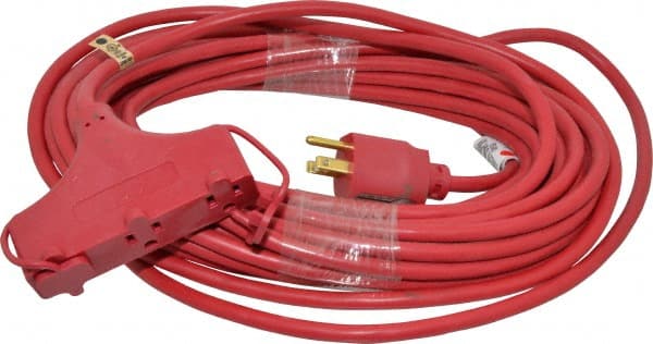 Southwire 4218SW8804 50, 14/3 Gauge/Conductors, Red Indoor & Outdoor Extension Cord 